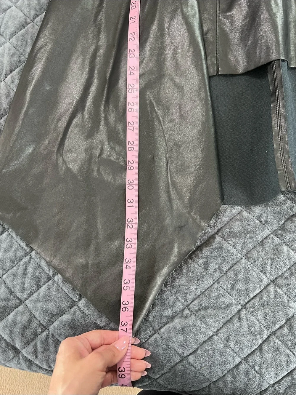 Zara asymmetric leather